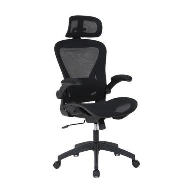 Imagem de Cadeira de Escritório Presidente Giratória Zenith Preta - Mobly