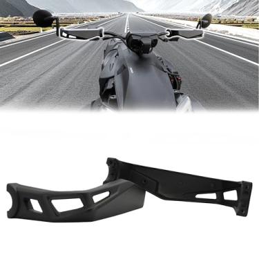 Imagem de VEISUTOR Protetores de mão de alumínio para Can Am Ryker, 2 peças pretas kit de protetores de mão protetores de guidão para Can-Am Ryker 600 900 Sport & Ryker Rally Edition todos os modelos acessórios