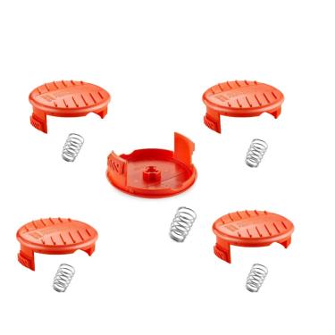 Imagem de RC-100-P, AF-100, AF-100-3ZP, tampa da válvula deslizante Trimer, tampa da bobina adequada para Black Decker GH900 GD600 GH610 GH900 GH912 ST6600 (5 tampas + 5 molas)