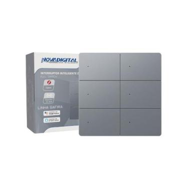 Imagem de Interruptor Inteligente Zigbee 6 Botões 4X4 Linha Safira Novadigital