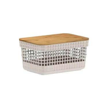 Imagem de Cesto Organizador De Roupas Para Lavanderia Área De Serviço Banheiro Q