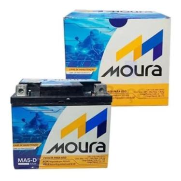 Imagem de Bateria Moura 5ah moto Honda Cg 125/150/160 Titan Biz Bros Fan Yamaha 