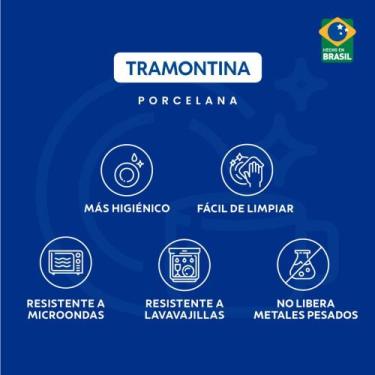 Imagem de Jogo de Pratos Tramontina Leonora em Porcelana 12 Peças, Branco, 12