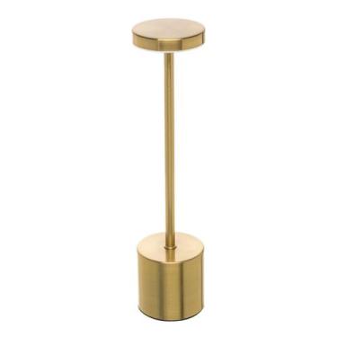 Imagem de Luminária de mesa 35cm LED 3 Tons USB cosmo dourada plástico Wolff - 6