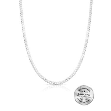 Imagem de Corrente/Cordão/Colar Prata Grumet em Prata 925, 3mm, Acabamento Brilhante, original (70 cm)