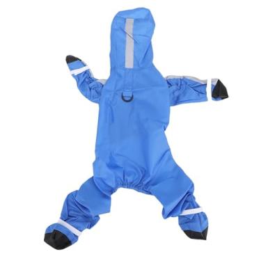 Imagem de Zerodis Dog Hooded Raincoat,Fashionable 4 Legs Covered Dog Rain Poncho Puppy One Piece Raincoat Rain Jacket Slicker Small Pet Hooded Coat para Outdoor Walking In Day (S)