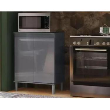 Imagem de Balcão Microondas 2 Portas Multiuso Cozinha EJ Móveis