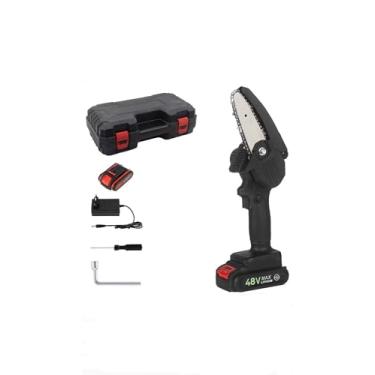 Imagem de Motosserra Elétrica Portátil 4” 48V Sem Fio – Serra Elétrica com Bateria de Lítio Recarregável, Leve e Potente para Jardim e Madeira