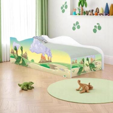Imagem de Mini Cama Joy Dinossauro Irmãos Com Colchão - Mais de Casa