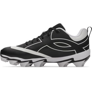 Imagem de Under Armour Tênis masculino Leadoff Icon Low Rm Baseball Cleats, (001) Preto/Branco/Preto, 43