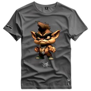 Imagem de Camiseta Coleção Cartoons Tasmania Nerd Cute Shap Life, GG, Grafite