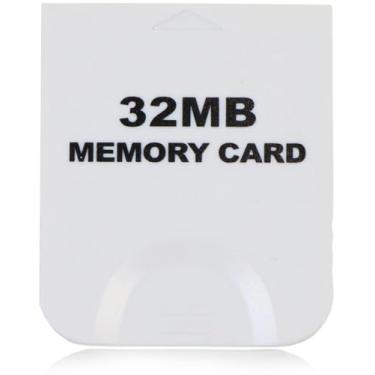 Imagem de OMYZERO Cartão de memória Gamecube - Armazenamento de alta velocidade para consoles Nintendo Gamecube e Wii, kit de acessórios para jogos (32 MB-branco)