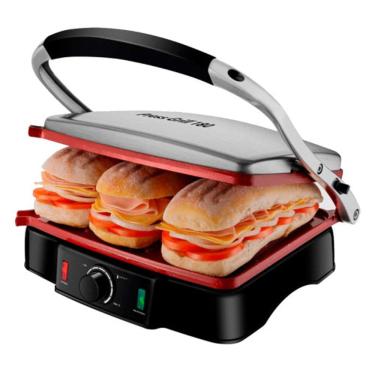Imagem de Grill e Sanduicheira Premium PG-02 Preto/Inox 1800W S-07 Mondial