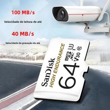 Imagem de Cartão Micro SD SanDisk De Alta Resistência 32GB 64GB 128GB 256GB Clas