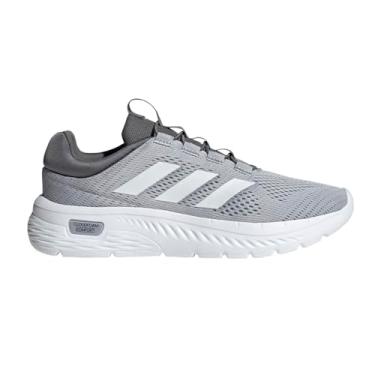Imagem de adidas Cloudfoam Tênis masculino confortável de renda elástica, Halo prata/branco/cinza, 40