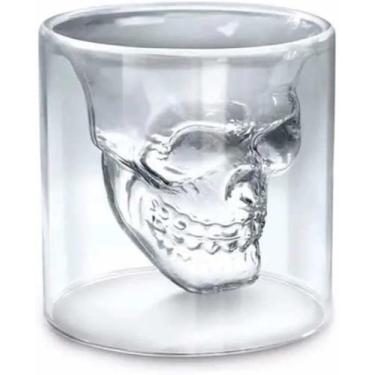 Imagem de Copo Borossilicato Parede Dupla Caveira Café Whisky 2 Un 25ml - Mimo S