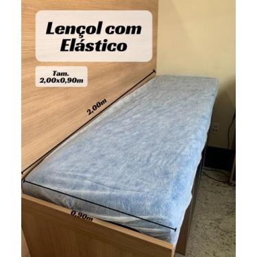 Imagem de Lençol Tnt Descartável Para Maca 2,00m x 90cm Branco Hospitalar Com El