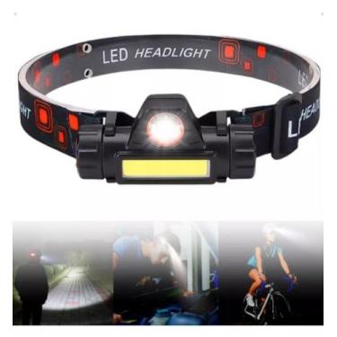 Imagem de Lanterna De Cabeça De Led Recarregável Usb Profissional - kapbom