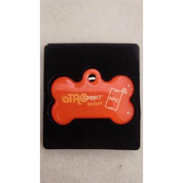 Imagem de PLAQUINHA DE IDENTIFICAÇÃO PARA CÃES E GATOS NFC & QR CODE (AMARELO)