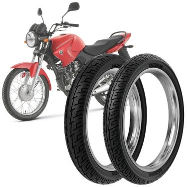 Imagem de 2 Pneu Moto Yamaha Ybr Rinaldi 90/90-18 57p 2.75-18 48p BS32