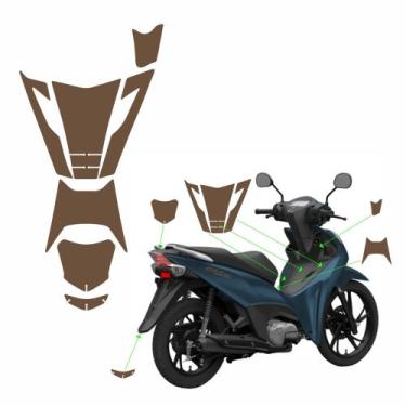 Imagem de Adesivo Protetor Biz 2025 - Fibra Bege Fosco - Superartgraphic