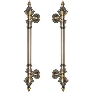 Imagem de Puxador Duplo 530mm Bronze Antigo Porta Pivotante