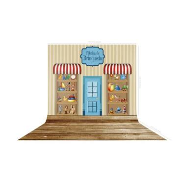 Imagem de Fundo Fotográfico em Tecido Fábrica de Brinquedo - 150x170cm - Fabrika