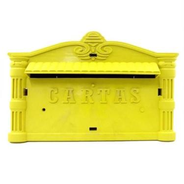 Imagem de Caixa de Correios Thompson Sobrepor Pvc Amarela 7X25X16cm