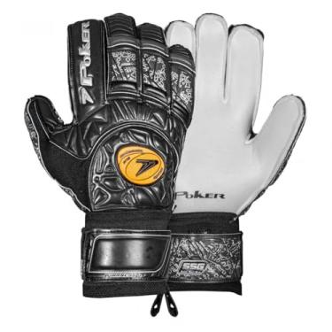 Imagem de Luva Futebol de Campo Profissional Firmness 4 Poker Cor:Preto;Tamanho:10