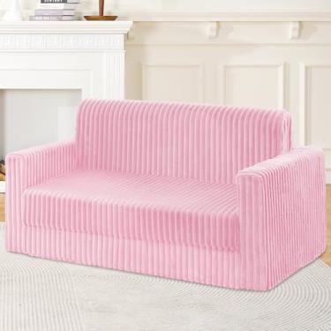 Imagem de HABUTWAY Sofá-cama dobrável, cadeira conversível 2 em 1 com apoio de braço, cama de cadeira dobrável portátil, sofá confortável, sofá preguiçoso multifuncional para sala de estar, quarto, dormitório