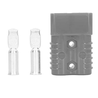 Imagem de Plugue de desconexão rápida da bateria, conector rápido de bateria pequena 175A 600V marcação colorida multifuncional para geladeiras para painéis solares para trailers (cinza)