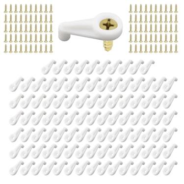 Imagem de Risbay Clipes de janela Storm, clipe de tela de janela de 3/8 polegadas Clipes de plástico retentor de porta de tempestade para fixar fixadores de tela, espelho de porta de vidro com parafusos, 60