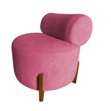 Imagem de Poltrona Decorativa Mônaco Suede Rosa - Mansão Decor