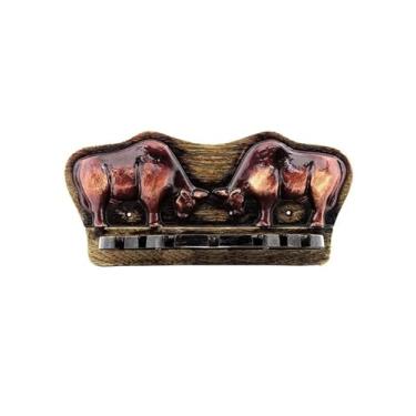Imagem de Suporte De Parede Porta Espeto Churrasco Boi, Decorativo de Boi, 35,50 x 16,5 cm