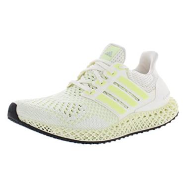 Imagem de adidas Tênis unissex adulto Ultra 4d, Core White/Quase Lime/Silver Metallic-White, 4