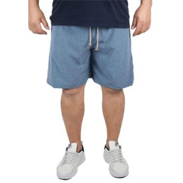 Imagem de Short Tactel elastano Extra Grande G1 ao G6 Plus Mescla - BUTU BIRU MO