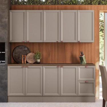 Imagem de Cozinha Modulada Completa 4 Peças 9 Portas 2 Gavetas Unna - Poliman Mó