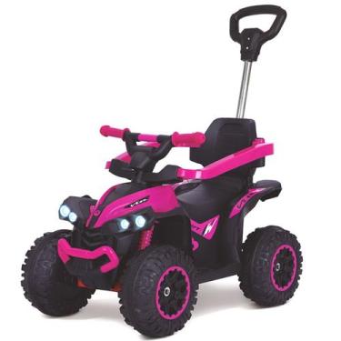 Imagem de Quadriciclo Elétrico Infantil Flash Wheels Com Luz Som 6V, Rosa