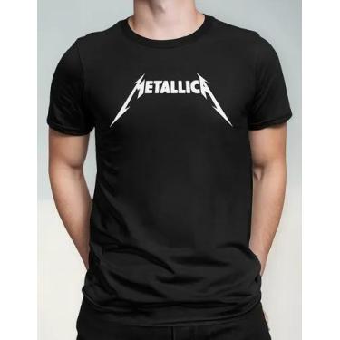 Imagem de Camiseta Camisa Adulto Feminina Masculina Algodão Banda Metallica Rock