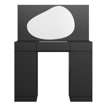Imagem de Penteadeira Camarim Orgânico com Espelho Assimétrico 2 Portas e Gaveta