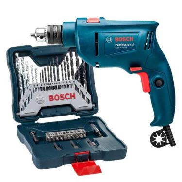 Imagem de Furadeira De Impacto Bosch Gsb 450 Re Com Kit de Brocas X line 33 Peça