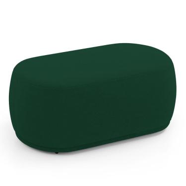 Imagem de Puff Decorativo Orgânico Living Molly 02 Lugares Bouclê Verde - Abmaza