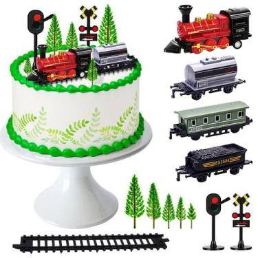 Imagem de Cake Toppers MEMOVAN Train Cake Decorations 13 unidades para crianças