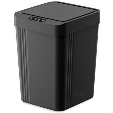 Imagem de Lixeira Tampa Abertura Inteligente Plástico Capacidade de 13 Litros Pa