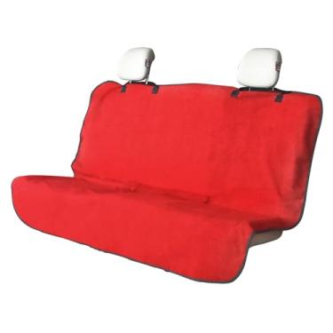 Imagem de Zinytrae Capa protetora de banco traseiro para cães e crianças, capa universal impermeável para banco traseiro para carro, caminhão, van e SUV, capas de carro laváveis na máquina (vermelho, 1 peça