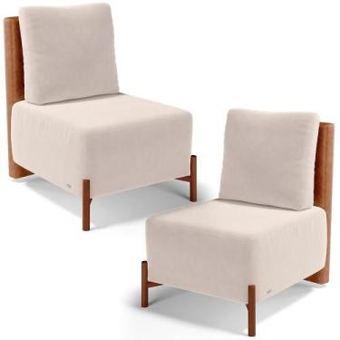 Imagem de Kit 02 Poltronas Decorativas Sala De Estar Living Hungria L02 material