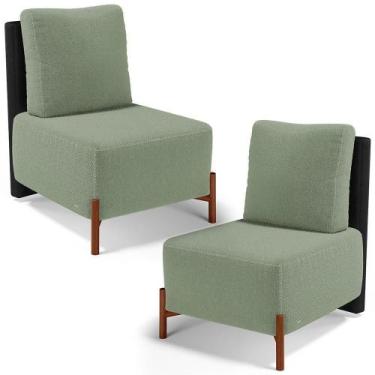 Imagem de Kit 02 Poltronas Decorativas Sala De Estar Living Hungria L02 material