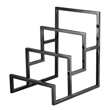 Imagem de Baoblaze Suporte para bolsa de exposição, suporte para bolsa de mão, organizador de armário simples para vitrine, itens colecionáveis, lojas de butique, balcão, Preto, 15x18x19cm