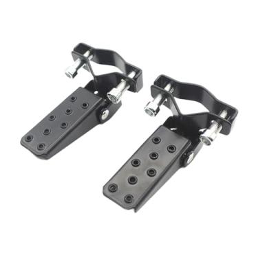 Imagem de UGPLM Apoios para os pés de motocicleta, pedais de descanso, apoio para os pés, modificação do estribo, peças modificadas, suportes para pés, apoios para, Preto
