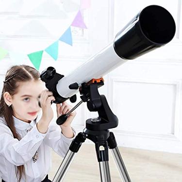 Imagem de Telescópio com bolsa portátil e suporte para smartphone, ajuda você a encontrar estrelas, planetas e muito mais – Telescópio refrator de distância focal de 700 mm para adultos e adultos